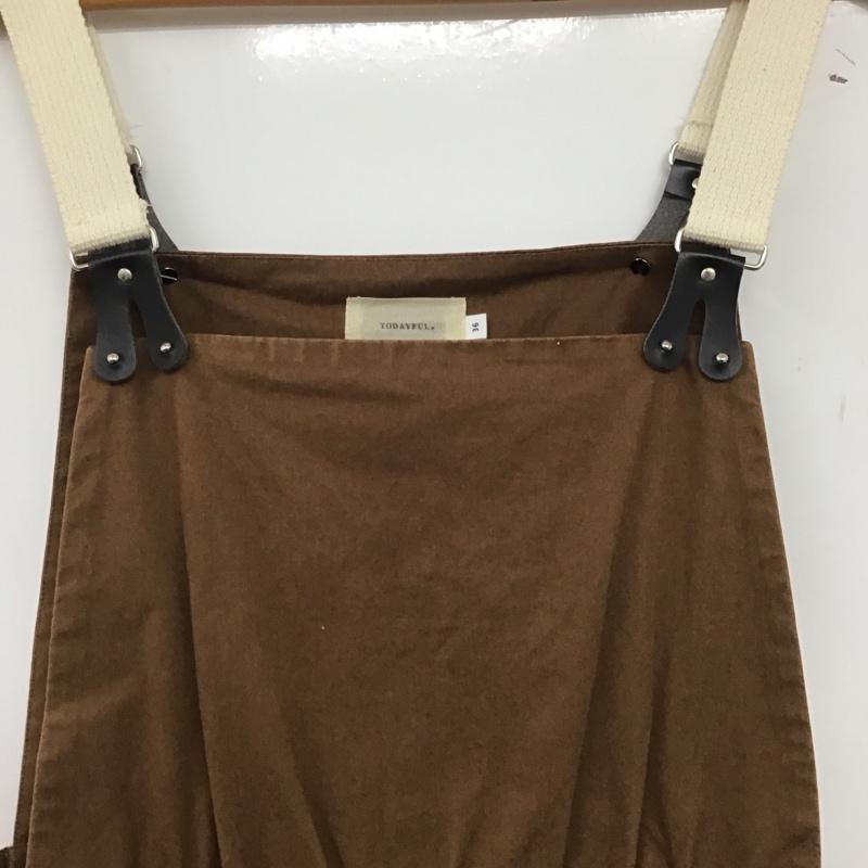 トゥデイフル TODAYFUL サロペット・オーバーオール サロペット、オーバーオール 11810322 Double Suspenders Salopette 36 無地 茶 / ブラウン /  レディース USED 古着 中古 10147154