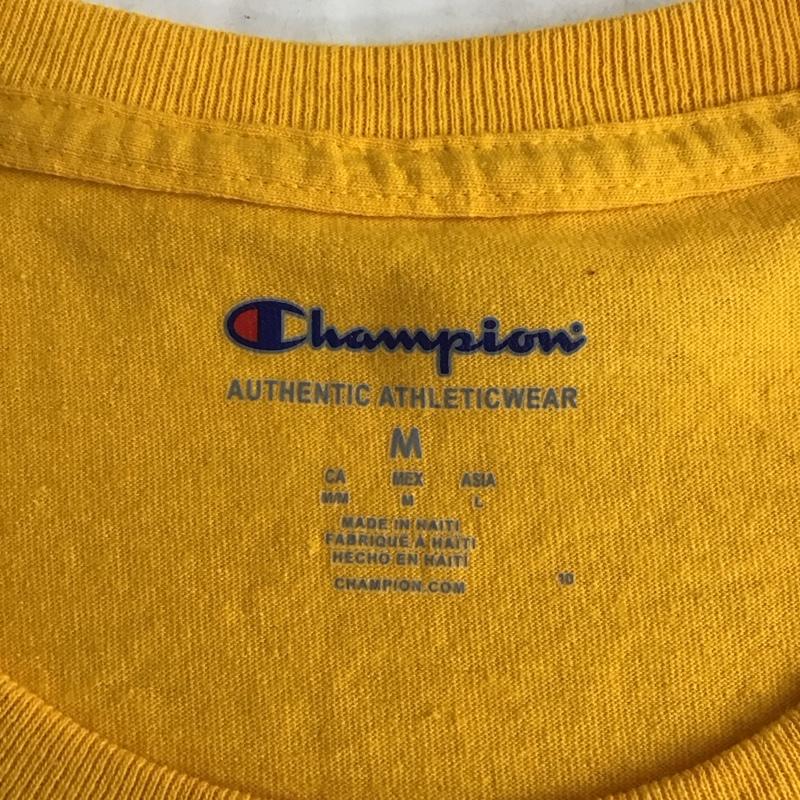 チャンピオン Champion Tシャツ 半袖 クルーネック M ワンポイント 橙 / オレンジ /  メンズ USED 古着 中古 10116804