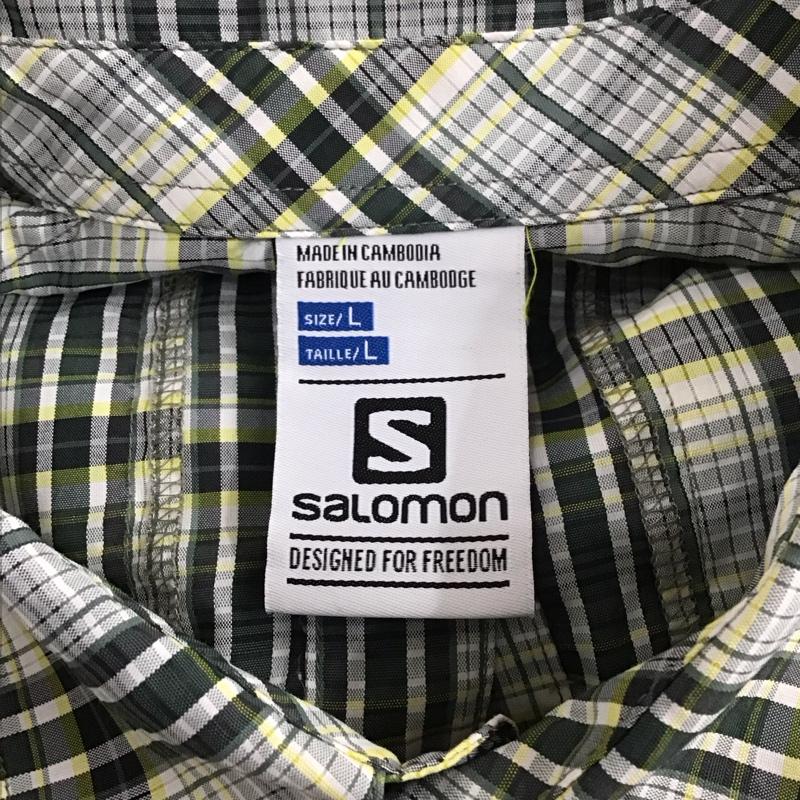 サロモン SALOMON シャツ、ブラウス 半袖 半袖シャツ カラーシャツ 半袖カットソー チェックシャツ S チェック マルチカラー / マルチカラー /  メンズ USED 古着 中古 10112818