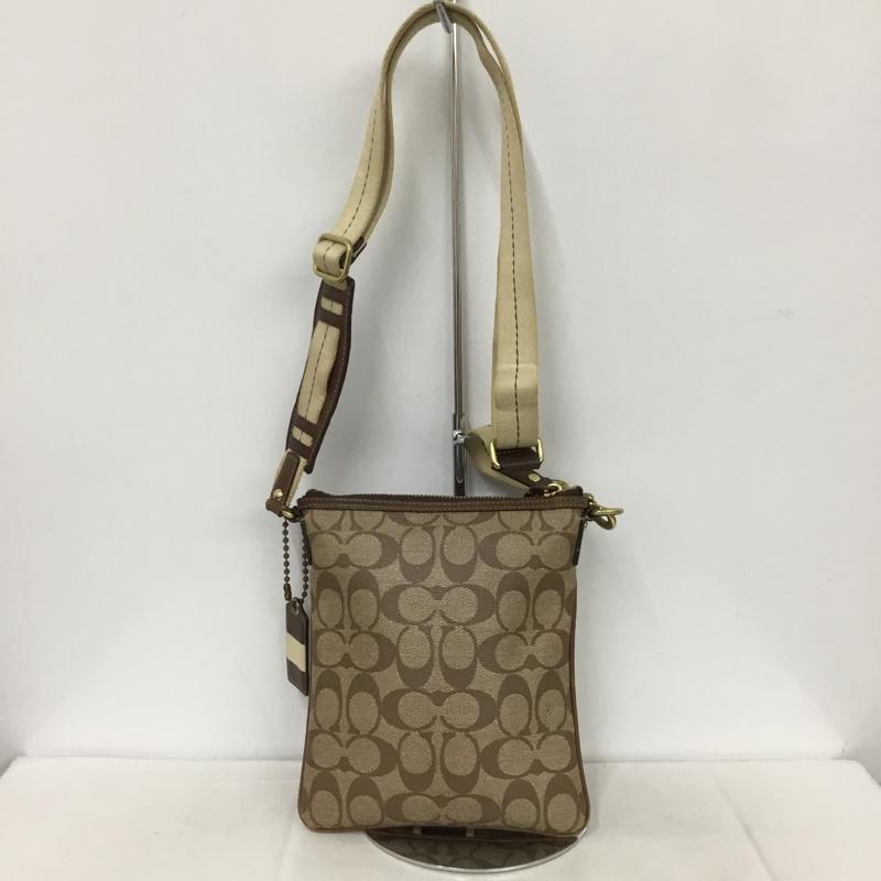 コーチ COACH ショルダーバッグ ショルダーバッグ ロゴ、文字 ベージュ / ベージュ / X 茶 / ブラウン /  レディース USED 古着 中古 10133101