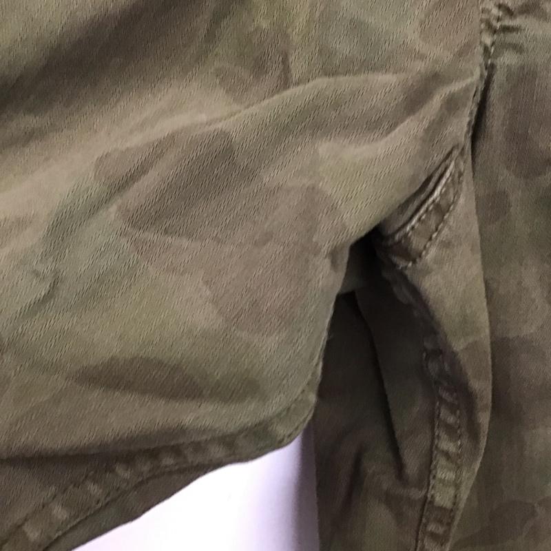 アヴィレックス AVIREX シャツ、ブラウス 長袖 長袖シャツ 無地シャツ カラーシャツ ミリタリーシャツ L ロゴ、文字 カーキ / カーキ /  メンズ USED 古着 中古 10131434