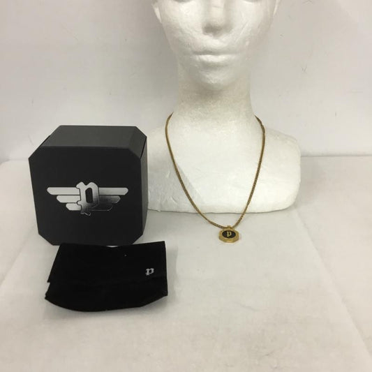 ポリス POLICE アクセサリー ネックレス、ペンダント 箱有 ロゴ、文字 金 / ゴールド / X 黒 / ブラック /  メンズ USED 古着 中古 10143647