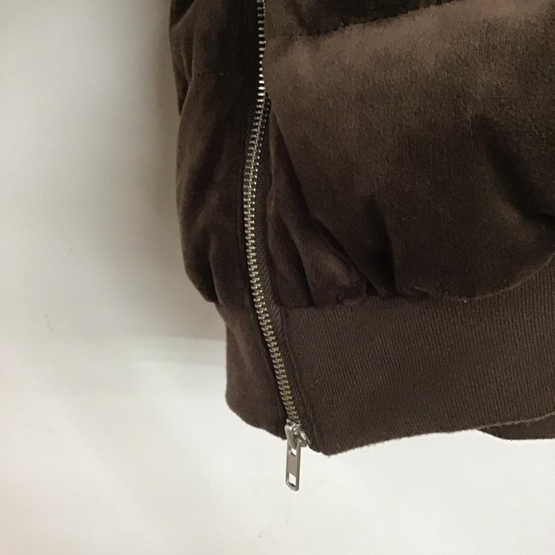 ジーナシス JEANASIS ジャケット、上着 ダウンジャケット JS071199TS ベロアクロップドダウンジャケット FREE 無地 茶 / ブラウン /  レディース USED 古着 中古 10147793
