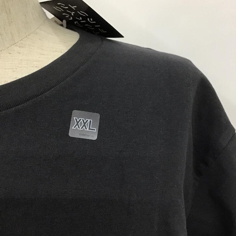 ユニクロ UNIQLO Tシャツ 半袖 341-446311 Tシャツ プリントTシャツ クルーネックカットソー 半袖カットソー XXL プリント 黒 / ブラック /  メンズ USED 古着 中古 10106545