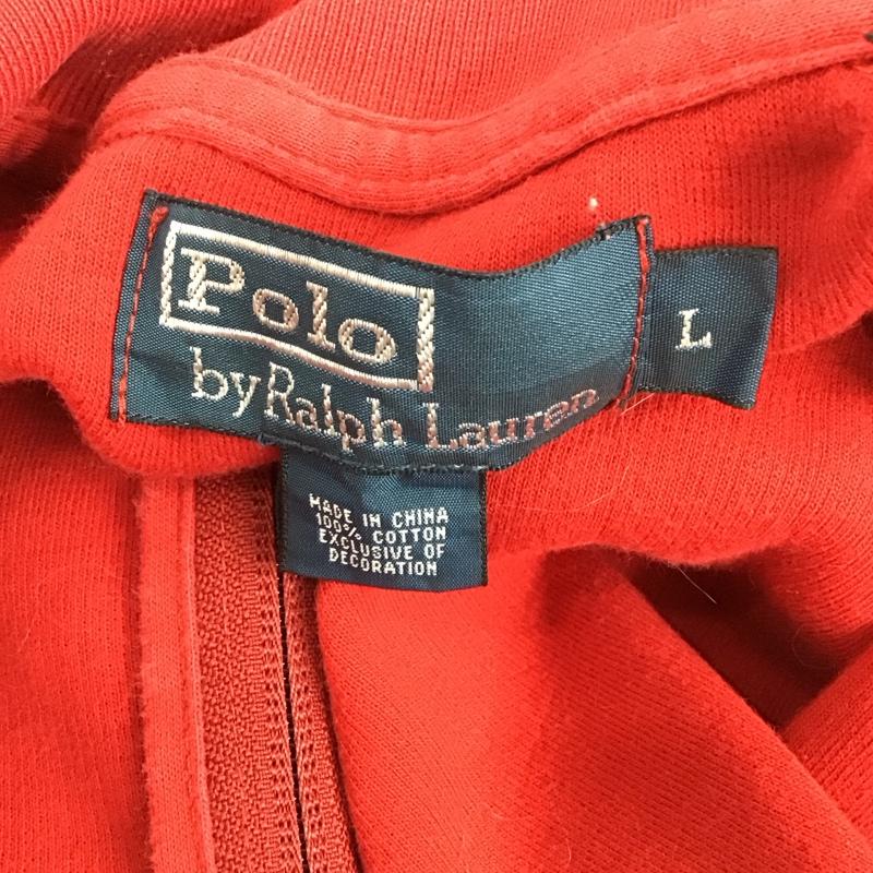 ポロバイラルフローレン Polo by RALPH LAUREN ジャケット、上着 ジャケット、ブレザー ジップアップジャケット ジャンパー ジャケット スタンドカラー アウター L ロゴ、文字 赤 / レッド /  メンズ USED 古着 中古 10123544