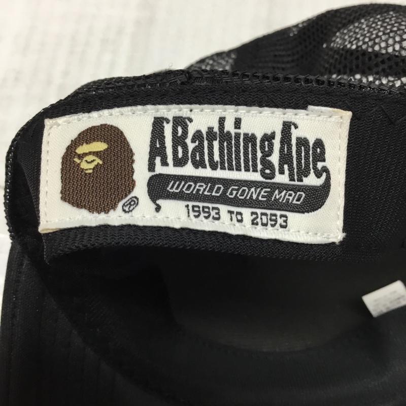 アベイシングエイプ A BATHING APE 帽子 キャップ メッシュキャップ BAPE ロゴ、文字 黒 / ブラック /  メンズ USED 古着 中古 10119943