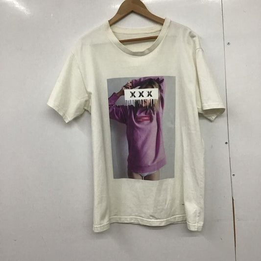 ゴッドセレクショントリプルエックス GOD SELECTION XXX Tシャツ 半袖 半袖カットソー プリントTシャツ クルーネックカットソー XL プリント 白 / ホワイト /  メンズ USED 古着 中古 10148573