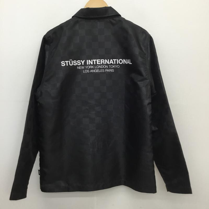 ステューシー STUSSY ジャケット、上着 ジャンパー、ブルゾン コーチジャケット S 格子柄 X ロゴ、文字 黒 / ブラック /  メンズ USED 古着 中古 10112611