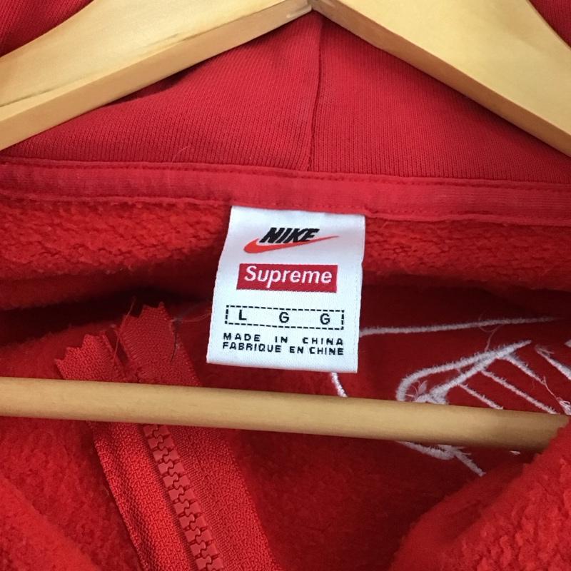 シュプリーム Supreme パーカー 長袖 SS21 SupremeNikeHalfZipHoodedSweatshirt ナイキパーカー L ロゴ、文字 赤 / レッド /  メンズ USED 古着 中古 10147378