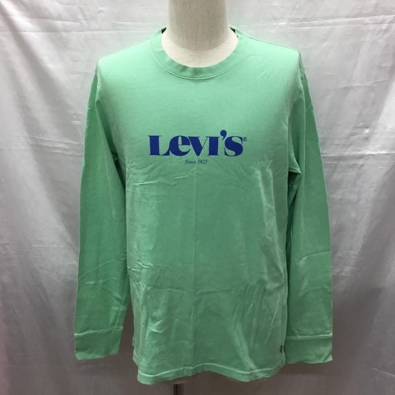 リーバイス Levi s Tシャツ 長袖 16139-0050 ロンT S ロゴ、文字 薄緑 / ライトグリーン /  メンズ USED 古着 中古 10119169