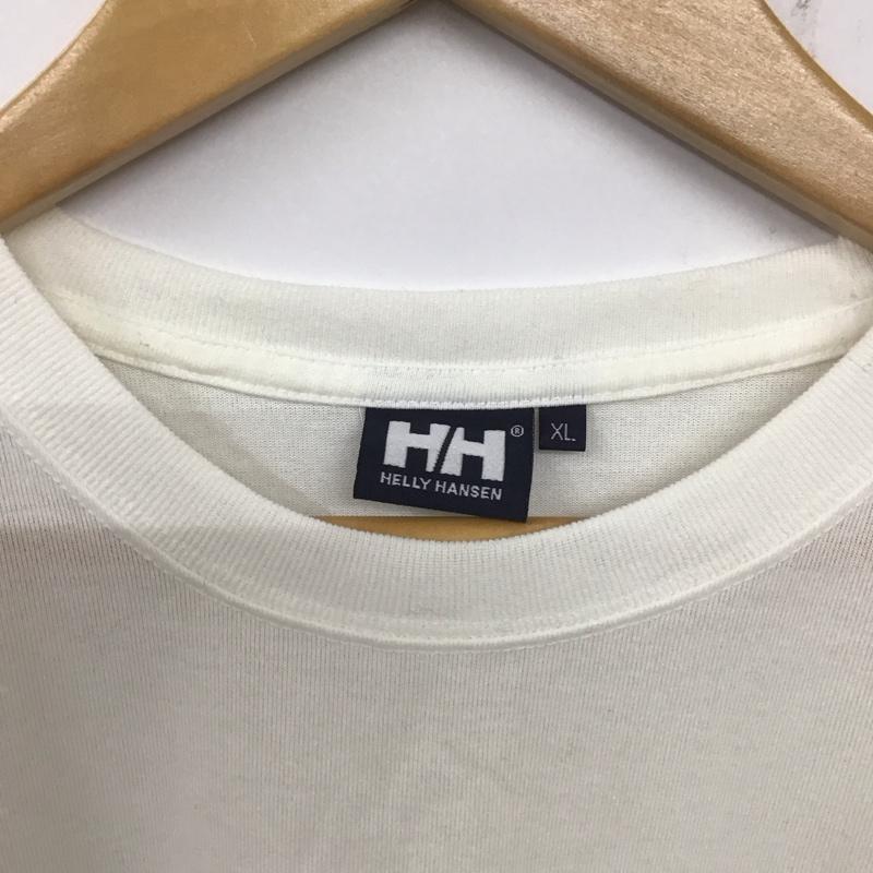 ヘリーハンセン HELLY HANSEN Tシャツ 半袖 半袖カットソー プリントTシャツ クルーネックカットソー XL ロゴ、文字 白 / ホワイト /  メンズ USED 古着 中古 10140690