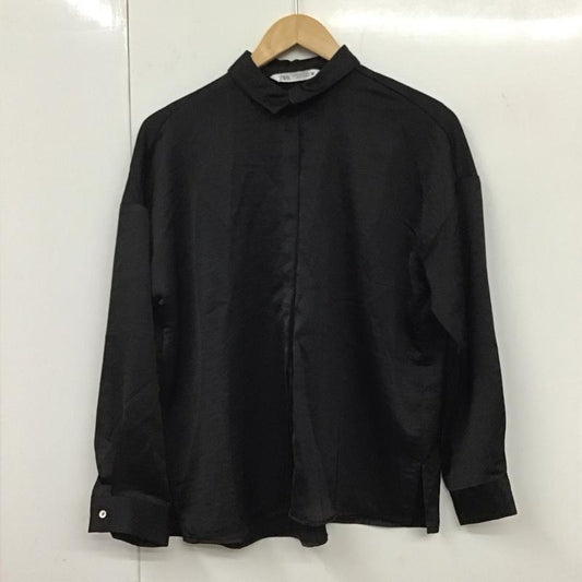 ザラ ZARA シャツ、ブラウス 長袖 XS 無地 黒 / ブラック /  レディース USED 古着 中古 10131710