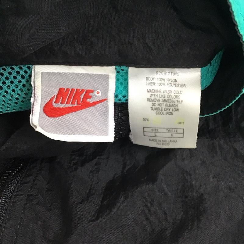 ナイキ NIKE ジャケット、上着 ジャケット、ブレザー S30812TMS ナイロン ウィンドブレーカー L ロゴ、文字 薄緑 / ライトグリーン / X 黒 / ブラック /  メンズ USED 古着 中古 10111193
