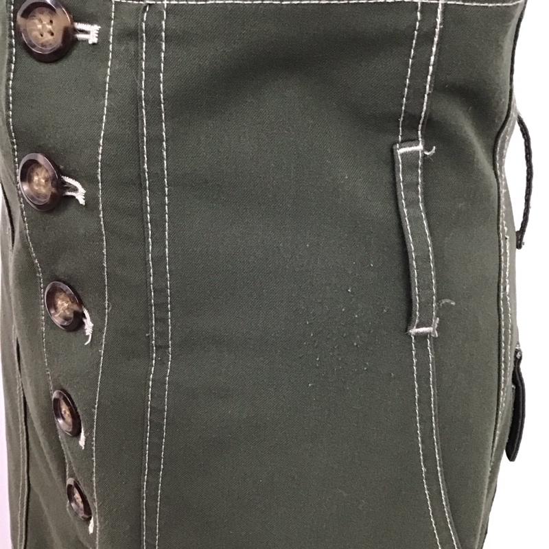 ジーナシス JEANASIS ボトムス ボトムス JS050347AK フロントボタンハイウエストパンツ FREE 無地 カーキ / カーキ /  レディース USED 古着 中古 10116326