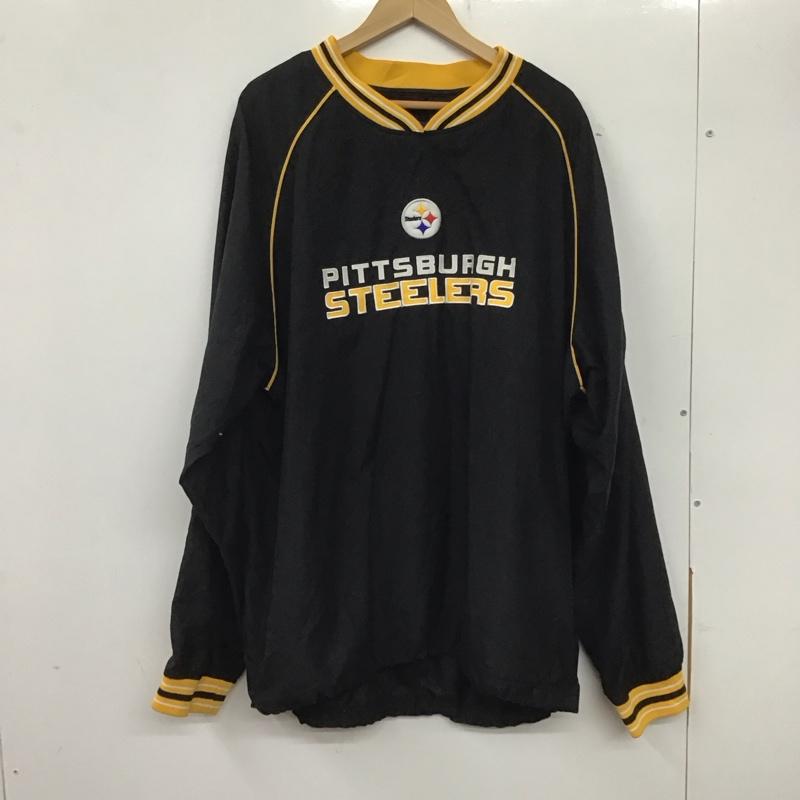 ナショナルフットボールリーグ NFL ジャケット、上着 ジャケット、ブレザー プルオーバージャケット アウター Vネック XL ロゴ、文字 黒 / ブラック /  メンズ USED 古着 中古 10139499