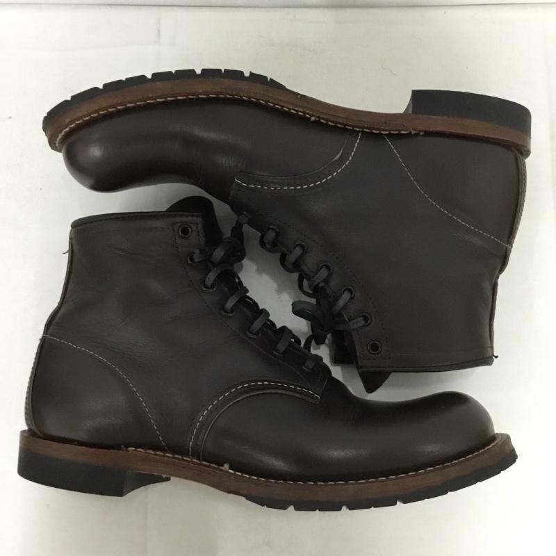 レッドウィング RED WING ブーツ ショートブーツ 9023 BECKMAN ベックマン USA9D 27cm 27.0cm 無地 ダークブラウン / ダークブラウン /  メンズ USED 古着 中古 10149476