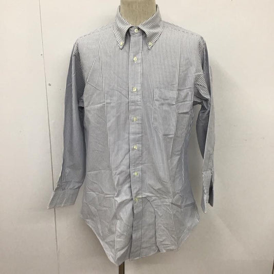 ブルックスブラザーズ BROOKS BROTHERS シャツ、ブラウス 長袖 長袖シャツ カジュアルシャツ カラーシャツ ボタンダウンシャツ ストライプ 白 / ホワイト / X 青 / ブルー /  メンズ USED 古着 中古 10111267