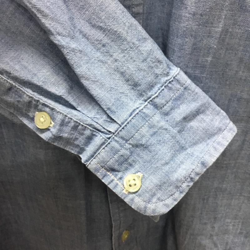 ポロラルフローレン POLO RALPH LAUREN シャツ、ブラウス 長袖 ボタンダウンシャツ L 無地 水色 / ライトブルー /  メンズ USED 古着 中古 10110632