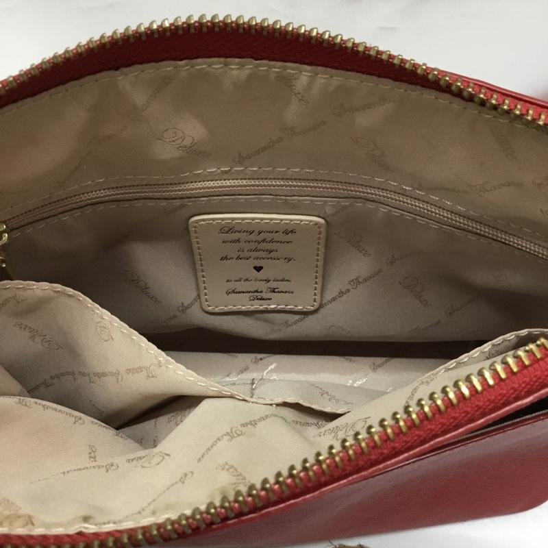 サマンサタバサ デラックス Samantha Thavasa Deluxe ショルダーバッグ ショルダーバッグ ロゴ、文字 赤 / レッド /  レディース USED 古着 中古 10108215