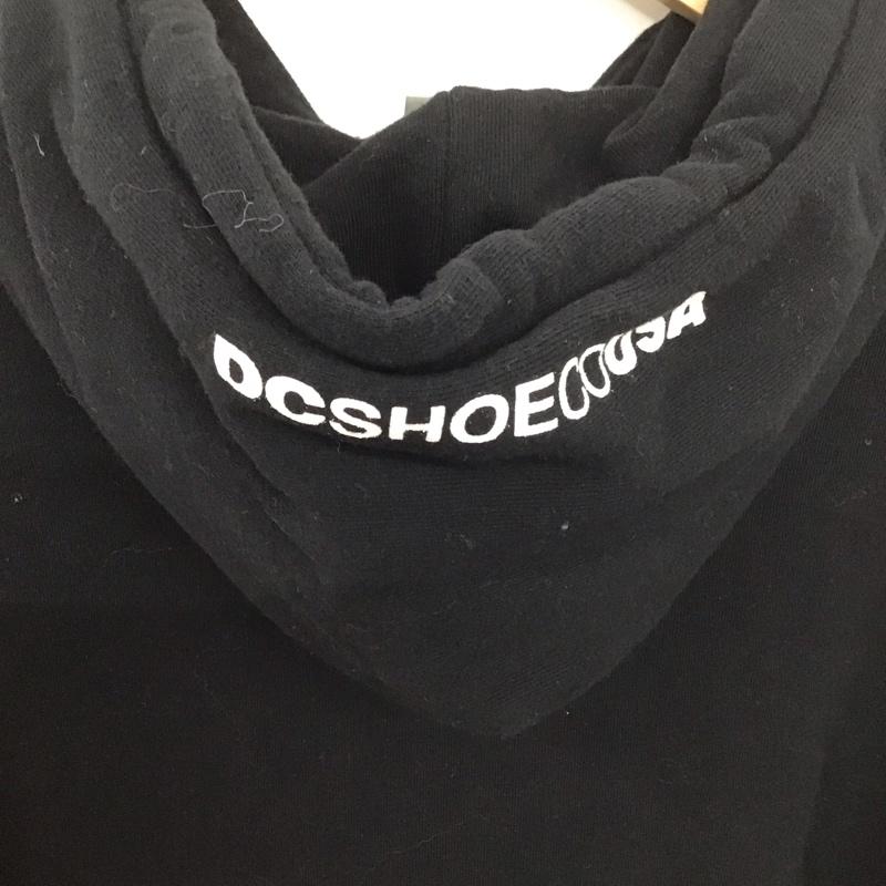 ディーシー DC パーカー 長袖 プルオーバーパーカー スウェット L ロゴ、文字 黒 / ブラック /  メンズ USED 古着 中古 10148591