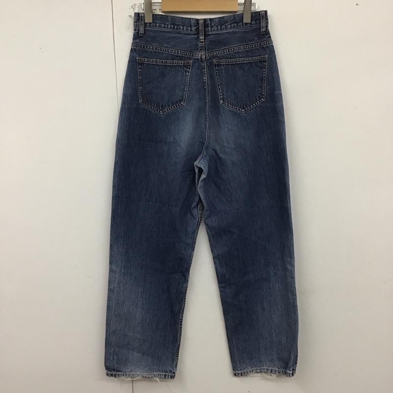 ローリーズファーム LOWRYS FARM パンツ デニム、ジーンズ デニムパンツ ワイドパンツ カジュアルパンツ L 無地 インディゴ / インディゴ /  レディース USED 古着 中古 10129780