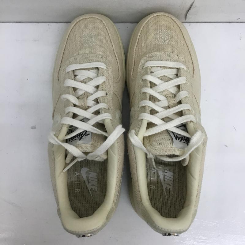 ナイキ NIKE スニーカー スニーカー CZ9084-200　Stussy × Nike Air Force 1 Low Fossil Stone　ステューシー 25.0cm ロゴ、文字 ベージュ / ベージュ /  メンズ USED 古着 中古 10129388