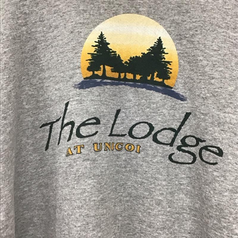 フルーツオブザルーム FRUIT OF THE LOOM トレーナー 長袖 長袖トレーナー スウェット クルーネック プルオーバー XL プリント 灰 / グレー /  メンズ USED 古着 中古 10143857