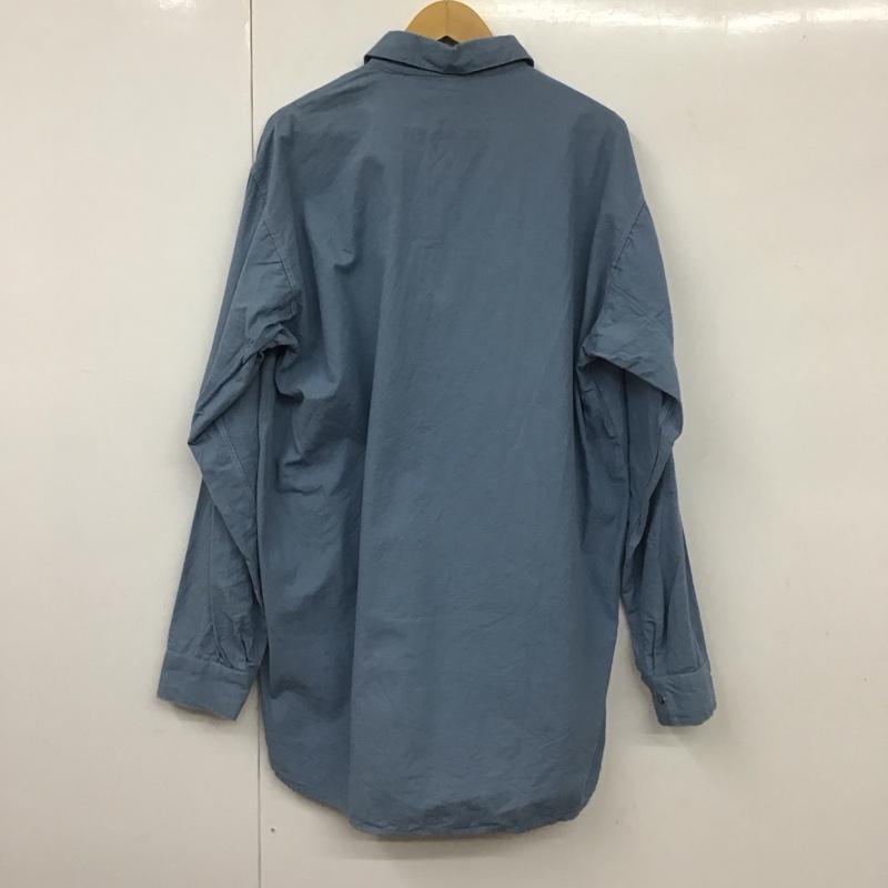 ミリタリー ミリタリー シャツ、ブラウス 長袖 ミリタリーシャツ 長袖シャツ 古着 スウェーデン軍 グランパシャツ 無地 水色 / ライトブルー /  メンズ USED 古着 中古 10131350