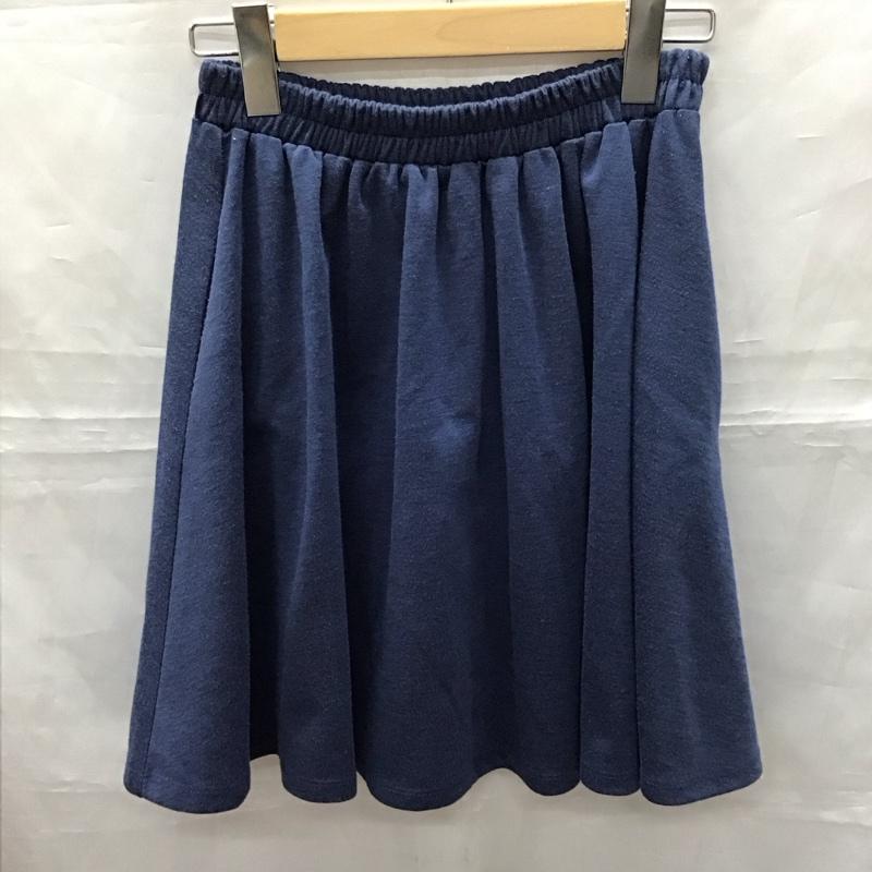 ケービーエフ KBF スカート ミニスカート RBS72074T フレアスカート 無地 紺 / ネイビー /  レディース USED 古着 中古 10115408