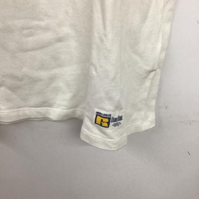 ブルーブルー BLUE BLUE Tシャツ 半袖 半袖カットソー プリントTシャツ クルーネックカットソー L ロゴ、文字 白 / ホワイト /  メンズ USED 古着 中古 10132186