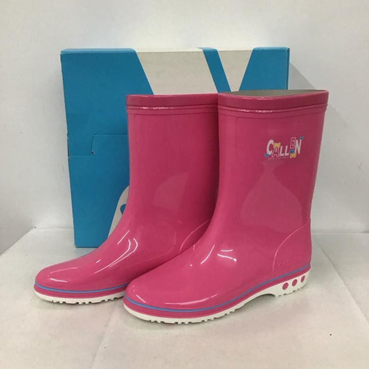 アキレス achilles シューズ シューズ OCB 0590 キッズ レインブーツ 長靴 レインシューズ 箱有 23cm 23.0cm ロゴ、文字 桃 / ピンク /  ガールズ USED 古着 中古 10135276