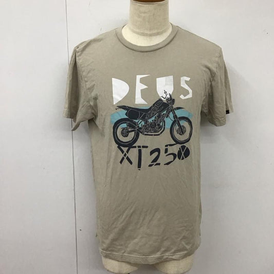 デウスエクスマキナ DEUS EX MACHINA Tシャツ 半袖 半袖カットソー プリントTシャツ クルーネックカットソー M プリント ベージュ / ベージュ /  メンズ USED 古着 中古 10114502
