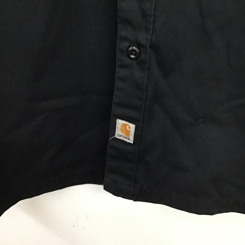 カーハート Carhartt シャツ、ブラウス 半袖 半袖シャツ 無地シャツ ポケットシャツ XL ロゴ、文字 黒 / ブラック /  メンズ USED 古着 中古 10136723