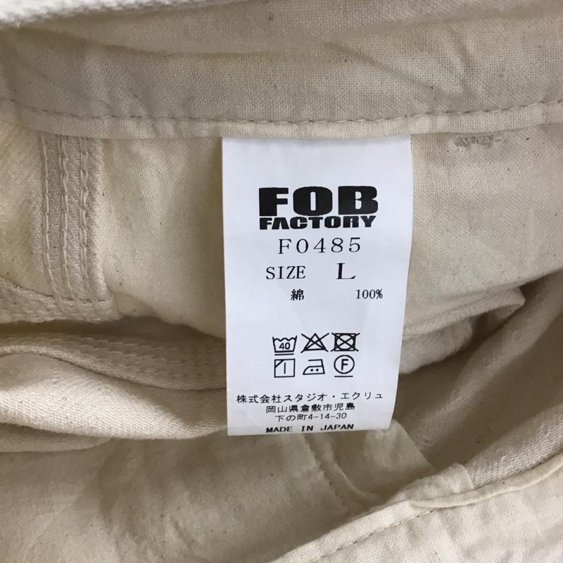 エフオービーファクトリー FOB FACTORY パンツ デニム、ジーンズ デニムパンツ ワイドパンツ カジュアルパンツ 3 ストライプ 白 / ホワイト /  メンズ USED 古着 中古 10140869