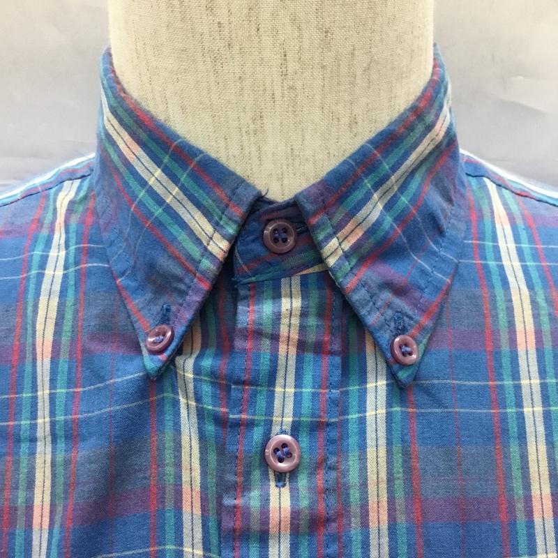 ウ゛ァンヒューゼン VANHEUSEN シャツ、ブラウス 長袖 ボタンダウン M チェック マルチカラー / マルチカラー /  メンズ USED 古着 中古 10109623