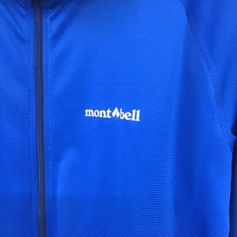 モンベル mont-bell パーカー 長袖 1114460 クールパーカー ジップアップジャケット M ロゴ、文字 青 / ブルー /  メンズ USED 古着 中古 10142569