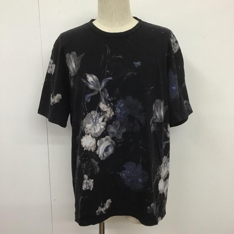 ラッドミュージシャン LAD MUSICIAN Tシャツ 半袖 2118-713 ビッグTシャツ フラワー柄 44 総柄 黒 / ブラック /  メンズ USED 古着 中古 10107914