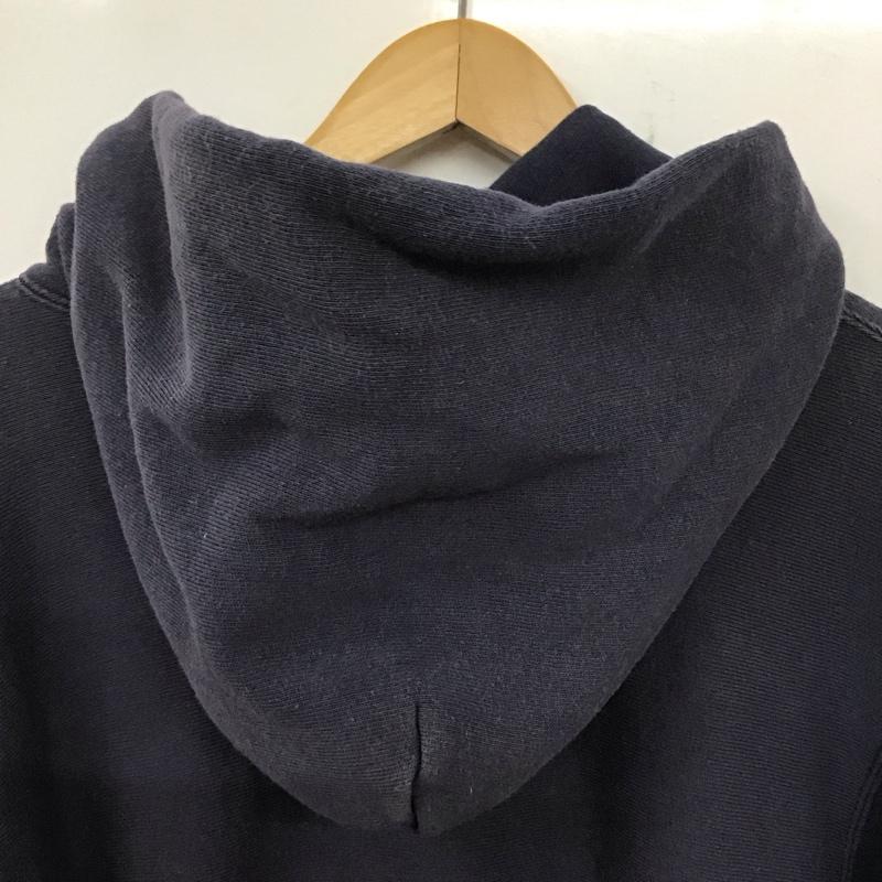 チャンピオン Champion パーカー 長袖 長袖パーカー プルオーバーパーカー スウェット XLARGE L ロゴ、文字 紺 / ネイビー /  メンズ USED 古着 中古 10140141