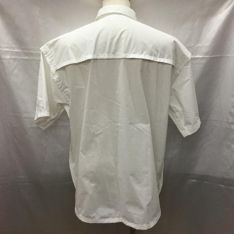 ジーユー GU シャツ、ブラウス 半袖 331-351027 UNDERCOVERジップポケットシャツ 半袖シャツ カジュアルシャツ L 無地 白 / ホワイト /  メンズ USED 古着 中古 10111301