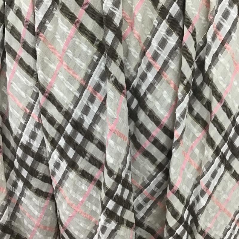 バーバリーブルーレーベル BURBERRY BLUE LABEL ワンピース ひざ丈スカート FM535-406-70 ノースリーブ ギャザー 38 チェック マルチカラー / マルチカラー /  レディース USED 古着 中古 10108586