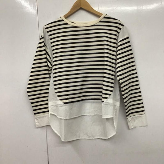 ルカ/レディラックルカ LUCA/LADY LUCK LUCA Tシャツ 長袖 ボーダー柄 白 / ホワイト / X 黒 / ブラック /  レディース USED 古着 中古 10130235