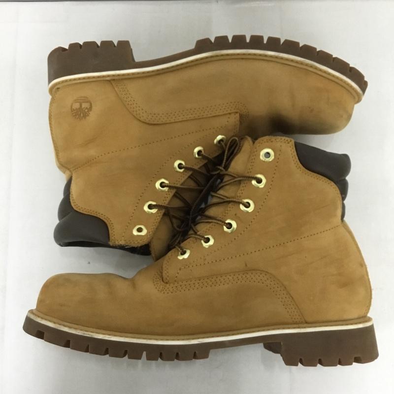 ティンバーランド Timberland ブーツ ショートブーツ 37578 アルバーン 6インチ レースアップ ウォータープルーフブーツ 26.5cm 26.5cm ワンポイント ベージュ / ベージュ /  メンズ USED 古着 中古 10140926
