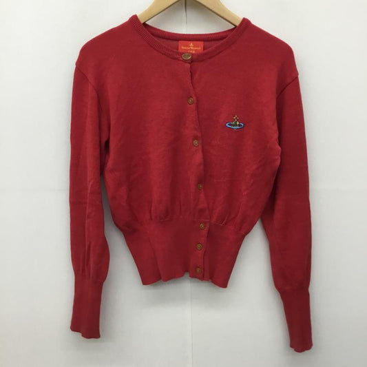ヴィヴィアン ウエストウッド レッドレーベル Vivienne Westwood red label カーディガン 長袖 ロゴ、文字 赤 / レッド /  レディース USED 古着 中古 10137588