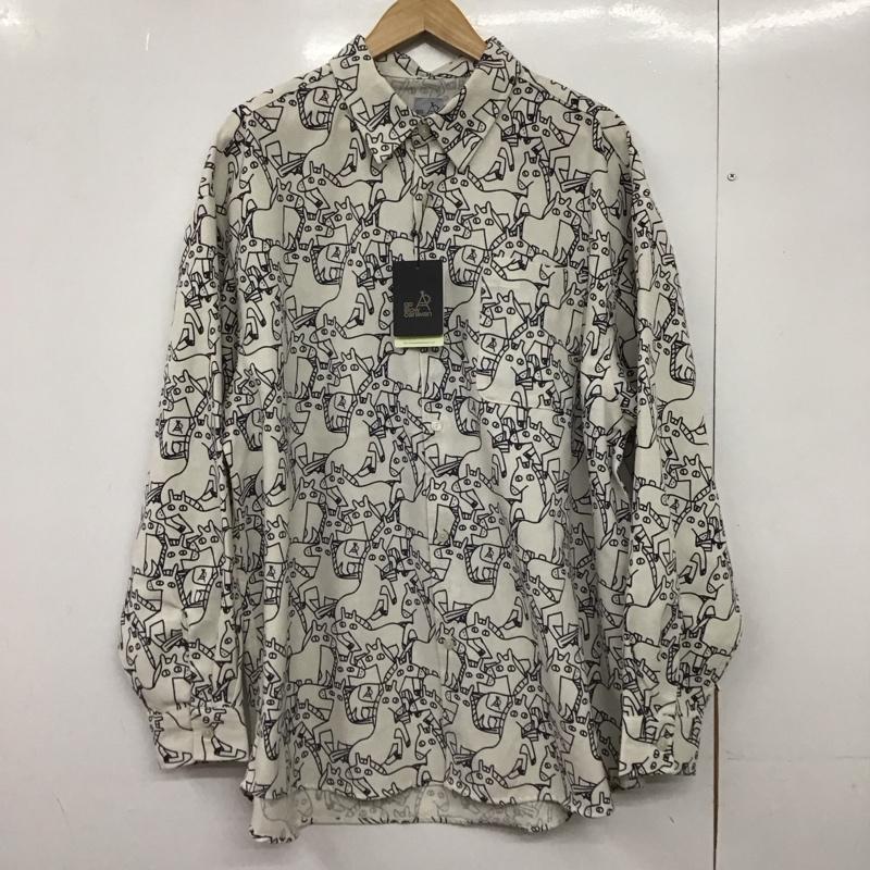 ゴースローキャラバン go slow caravan シャツ、ブラウス 長袖 長袖シャツ プリントシャツ カラーシャツ 5 プリント アイボリー / アイボリー /  メンズ USED 古着 中古 10147540