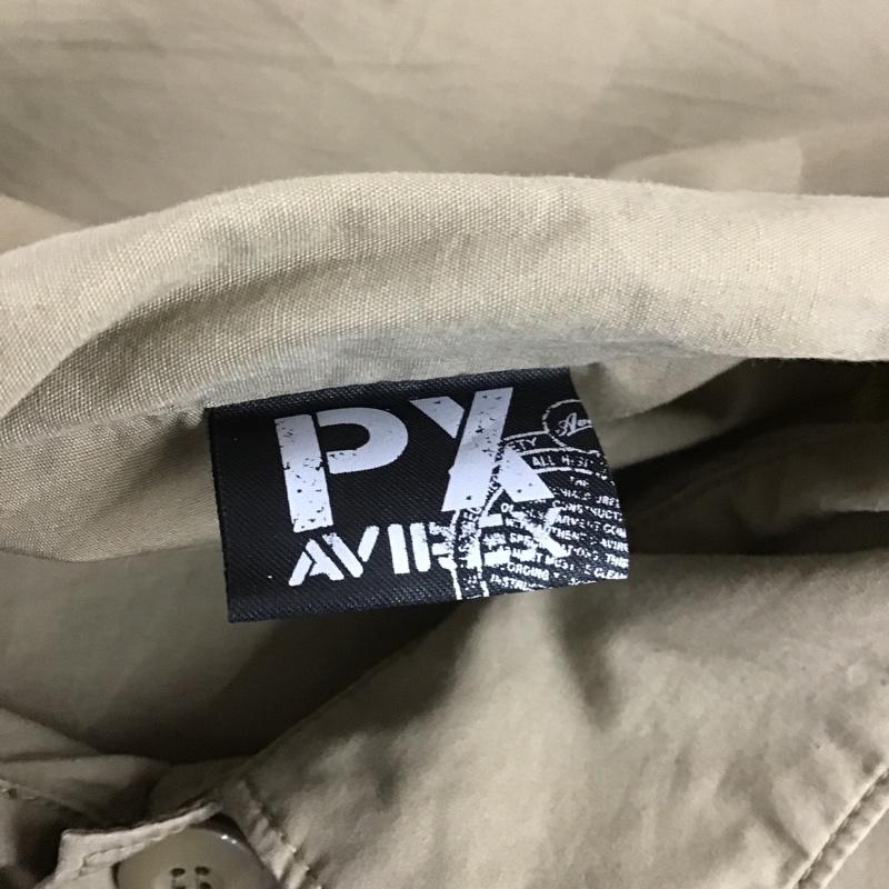 アヴィレックス AVIREX シャツ、ブラウス 半袖 L 無地 ベージュ / ベージュ /  メンズ USED 古着 中古 10105997