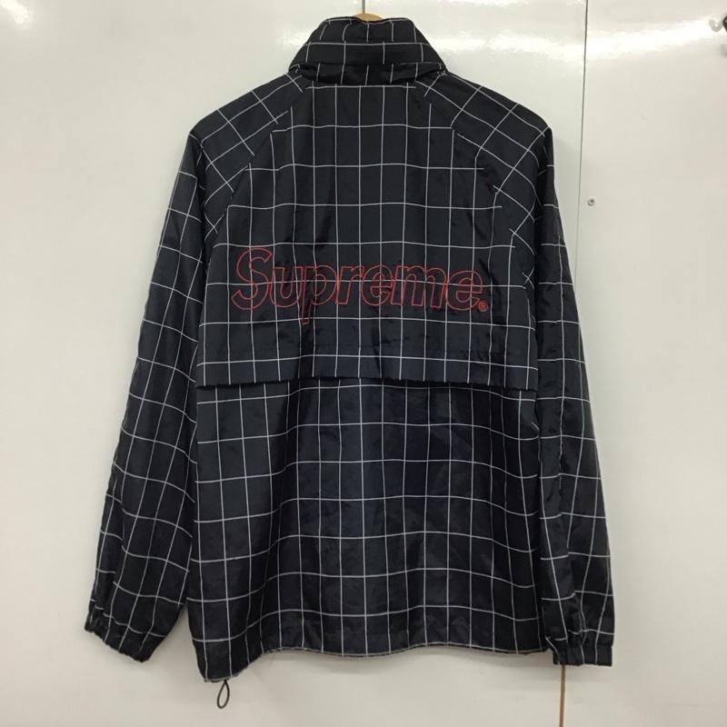 シュプリーム Supreme ジャケット、上着 ジャンパー、ブルゾン 15AW Windbreakerwarmupjacket ナイロンジャケット ジップアップジャケット S チェック 紺 / ネイビー /  メンズ USED 古着 中古 10140988