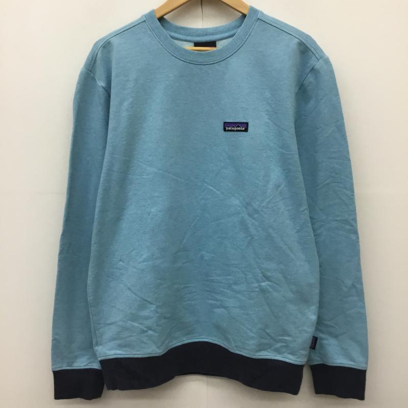 パタゴニア patagonia トレーナー 長袖 39486FA17 S ロゴ、文字 水色 / ライトブルー /  メンズ USED 古着 中古 10141448
