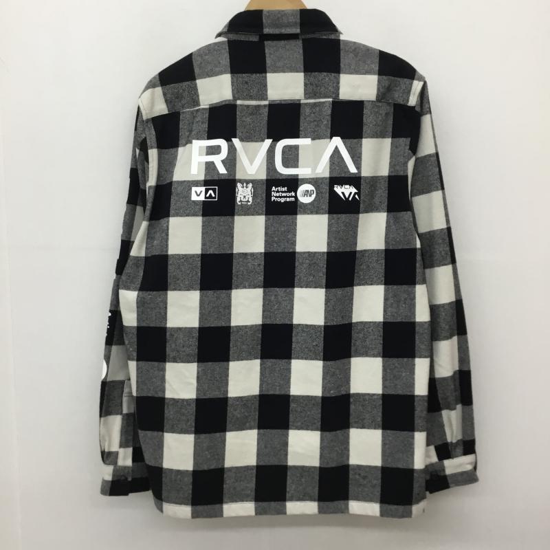 ルーカ RVCA シャツ、ブラウス 長袖 BA042-106 M チェック 黒 / ブラック / X 白 / ホワイト /  メンズ USED 古着 中古 10143952
