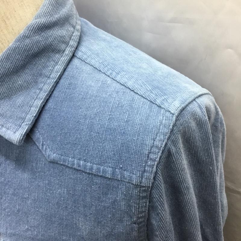 ナッカード KNACKERED シャツ、ブラウス 長袖 長袖シャツ カラーシャツ ポケットシャツ 長袖カットソー コーデュロイジャケット M 無地 水色 / ライトブルー /  メンズ USED 古着 中古 10108932