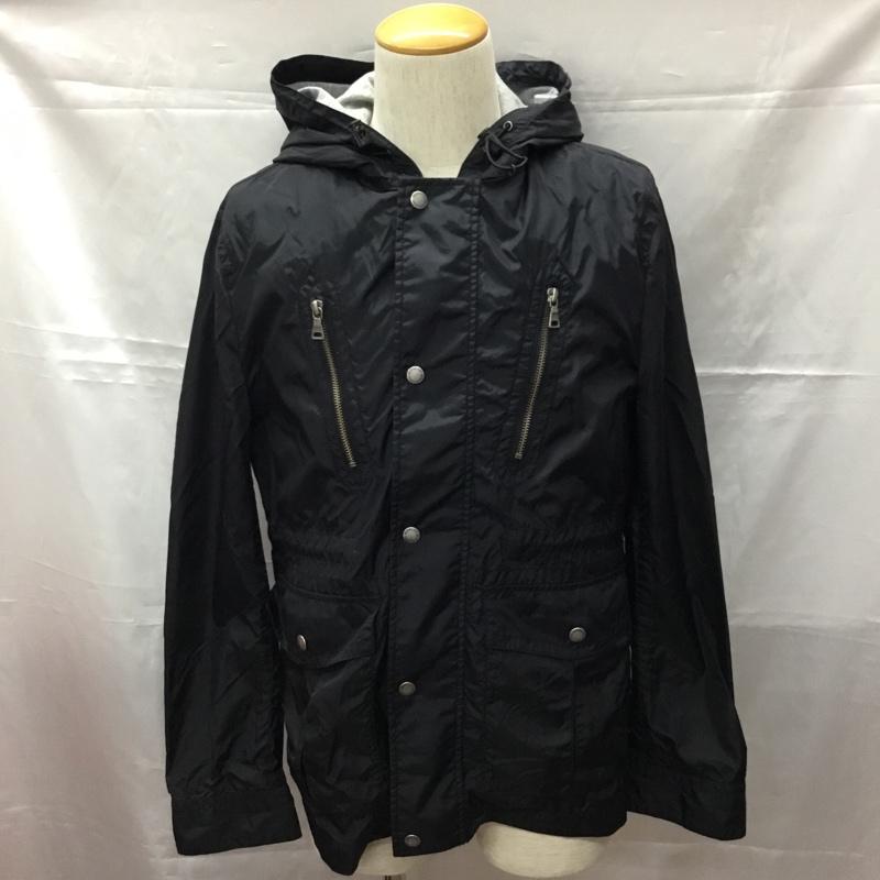 バーバリーブラックレーベル BURBERRY BLACK LABEL ジャケット、上着 ジャンパー、ブルゾン ジップアップジャケット ジャンパー ジャケット カジュアルジャケット アウター L 無地 黒 / ブラック /  メンズ USED 古着 中古 10108236